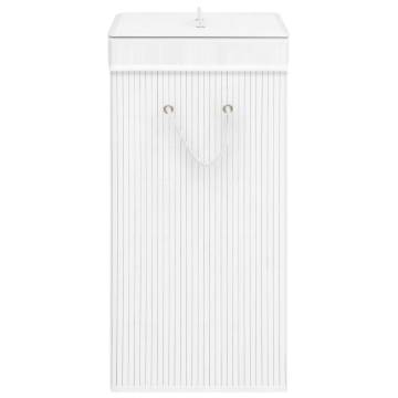 Bamboo Laundry Basket White - Stylish & Functional Storage