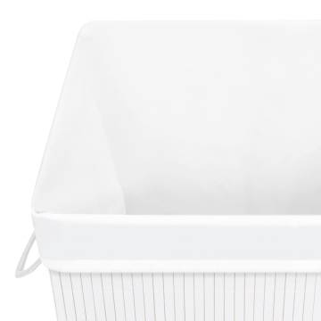 Bamboo Laundry Basket White - Stylish & Functional Storage