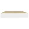 Floating Wall Shelves (2 pcs) in Oak & White | Hipomarket