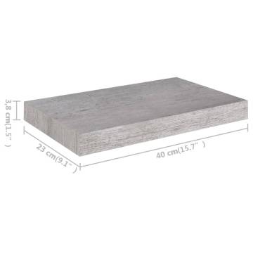 Floating Wall Shelves - 2 Pcs Concrete Grey | HipoMarket UK