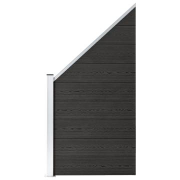 WPC Fence Panel 95x(105-180) cm Grey - Durable & Stylish