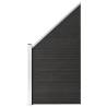 Fence Panel WPC 95x(105-180) cm Grey Colour grey Quantity in Package 1 Model 1 slanted section 