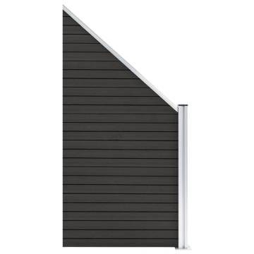 WPC Fence Panel 95x(105-180) cm Grey - Durable & Stylish