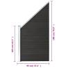 WPC Fence Panel 95x(105-180) cm Grey - Durable & Stylish