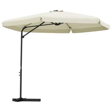 Outdoor Parasol with Steel Pole 300 cm - Sand White