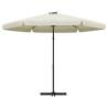 Outdoor Parasol with Steel Pole 300 cm - Sand White