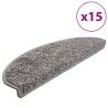 Carpet Stair Treads 15 pcs Grey - Non-Slip & Washable | HiPoMarket