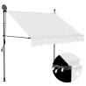 Manual Retractable Awning with LED 150 cm Cream Colour cream Quantity in Package 1 Width 150 cm 