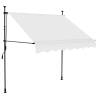 Manual Retractable Awning with LED - 150 cm Cream | Hipo Market