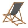 Folding Beach Chair - Solid Teak Wood Grey | HipoMarket