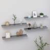 Wall Shelves 4 pcs Grey 60x9x3 cm Colour grey Size 60 x 9 x 3 cm Quantity in Package 4 Number of Pieces 1 