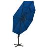 4-Tier Parasol with Aluminium Pole - Azure Blue 3x3m