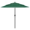 3-Tier Parasol with Aluminium Pole Green 2.5 m Colour green Size 2.5 m Quantity in Package 1 