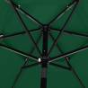 3-Tier Green Parasol with Aluminium Pole - 2.5m | HipoMarket