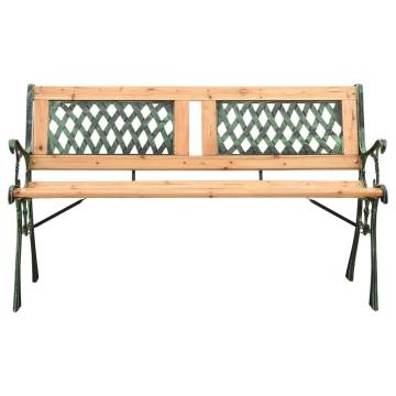 Garden Bench 122 cm - Classic Cast Iron & Firwood Design