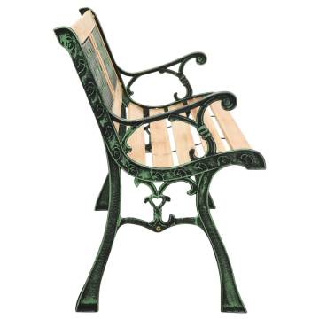 Garden Bench 122 cm - Classic Cast Iron & Firwood Design