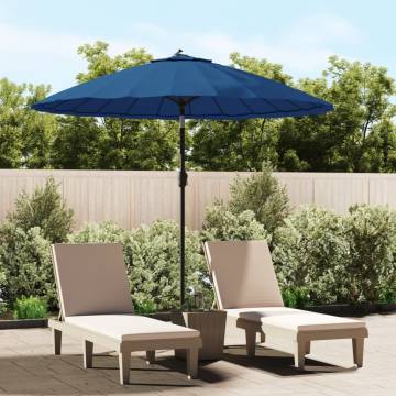 Outdoor Parasol with Aluminium Pole 270 cm - Azure Blue