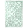 Esschert Design Outdoor Rug 182x122 cm - Green & White Tiles