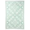 Esschert Design Outdoor Rug 182x122 cm - Green & White Tiles