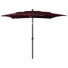 3-Tier Parasol with Aluminium Pole Bordeaux Red 2.5x2.5 m Colour bordeaux red Size 2.5 x 2.5 m Quantity in Package 1 