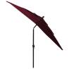 3-Tier Bordeaux Red Parasol with Aluminium Pole - Hipomarket