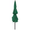 3-Tier Green Parasol - Aluminium Pole 3.5m | HipoMarket