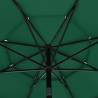 3-Tier Green Parasol - Aluminium Pole 3.5m | HipoMarket