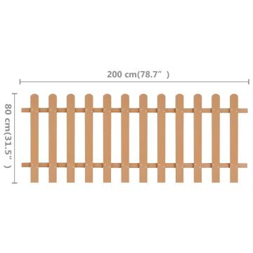 Picket Fence WPC 200x80 cm - Durable Garden Barrier