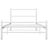 White Metal Bed Frame 100x200 cm - Stylish & Durable