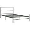 Grey Metal Bed Frame 100x200 cm - Durable & Stylish | HipoMarket