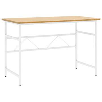 Stylish White & Light Oak Computer Desk | Hipomarket