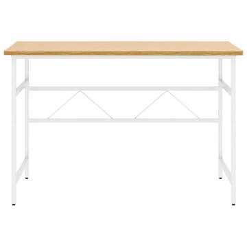 Stylish White & Light Oak Computer Desk | Hipomarket