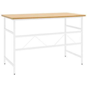 Stylish White & Light Oak Computer Desk | Hipomarket