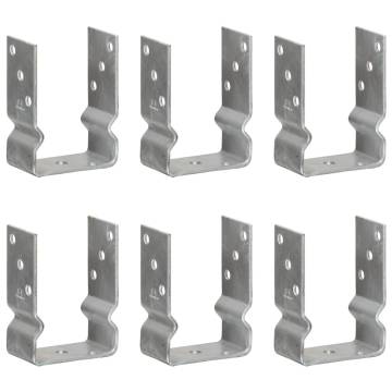 Durable Fence Anchors Set - 6 pcs Galvanised Steel | Hipomarket