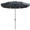 Madison Parasol Flores Luxe 300 cm Round Grey - Outdoor Elegance