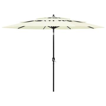 3-Tier Sand Parasol with Aluminium Pole - 3 m | Hipo Market