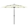 3-Tier Parasol with Aluminium Pole Sand 3 m Colour sand Size 3 m Quantity in Package 1 