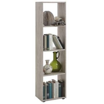 FMD Standing Shelf with 4 Compartments in Sand Oak