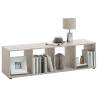 FMD Standing Shelf with 4 Compartments in Sand Oak