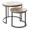 Rousseau 2 Piece Side Table Set - Linus Mangolia Wood