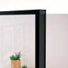 Interior Door Black 83x201.5 cm with Tempered Glass & Aluminium