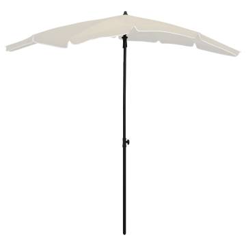 Garden Parasol with Pole 200x130 cm - Sand | Hipo Market