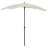 Garden Parasol with Pole 200x130 cm Sand Colour sand Quantity in Package 1 