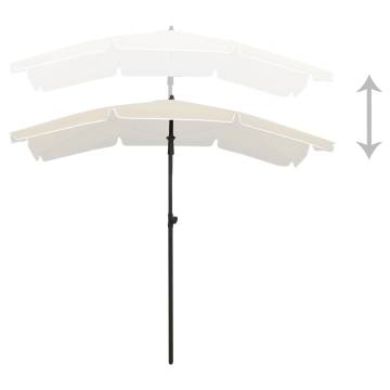 Garden Parasol with Pole 200x130 cm - Sand | Hipo Market