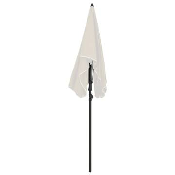 Garden Parasol with Pole 200x130 cm - Sand | Hipo Market