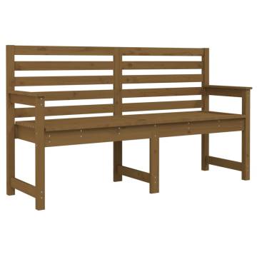 Honey Brown Garden Bench - Solid Pine Wood (159.5x48x91.5 cm)