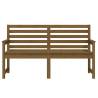 Honey Brown Garden Bench - Solid Pine Wood (159.5x48x91.5 cm)