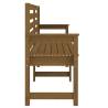 Honey Brown Garden Bench - Solid Pine Wood (159.5x48x91.5 cm)