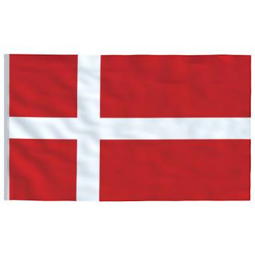 Denmark Flag & Pole Set - 5.55m Aluminium Flagpole