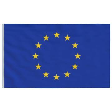 Europe Flag and Pole 5.55 m Aluminium - Durable and Adjustable